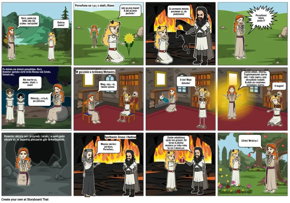 Mit o Demeter i Korze - Pory roku, Hades i Persefona