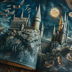 Rysunek Harry'ego Pottera dla dzieci do kolorowania: Magiczna przygoda