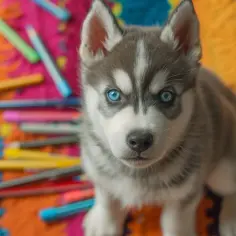 Darmowa kolorowanka z psem rasy husky do wydruku dla miłośników zwierząt